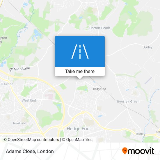Adams Close map