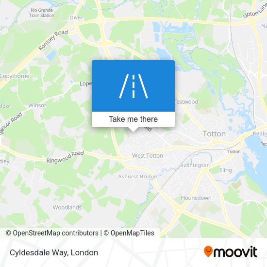 Cyldesdale Way map