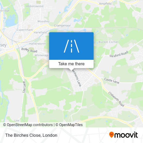 The Birches Close map