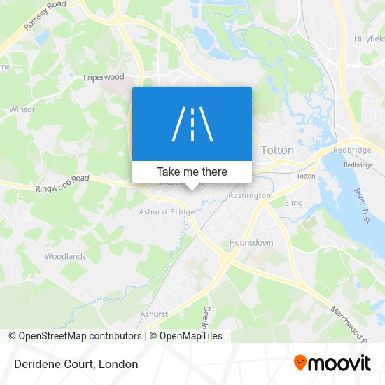 Deridene Court map