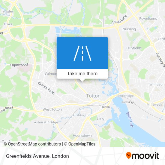 Greenfields Avenue map