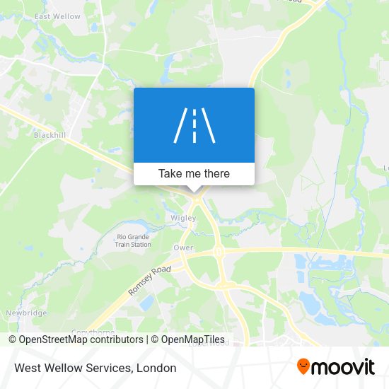 West Wellow Services map