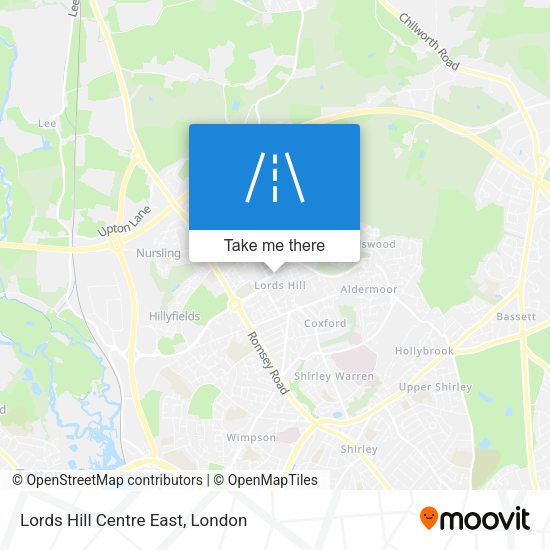 Lords Hill Centre East map