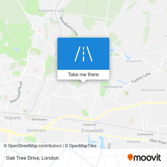 Oak Tree Drive map