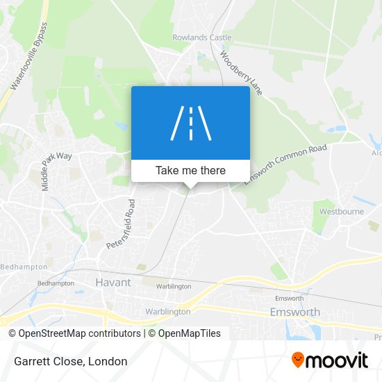 Garrett Close map