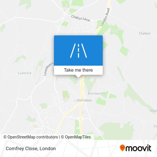 Comfrey Close map