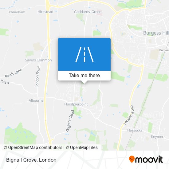 Bignall Grove map
