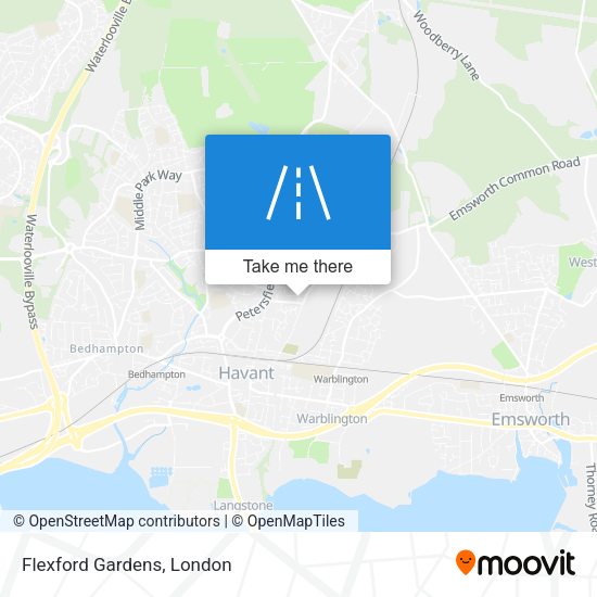 Flexford Gardens map
