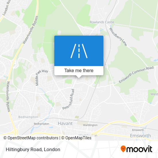 Hiltingbury Road map
