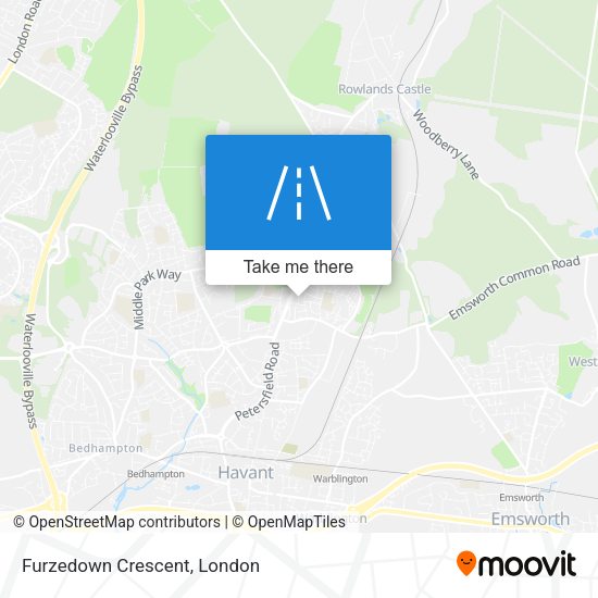 Furzedown Crescent map