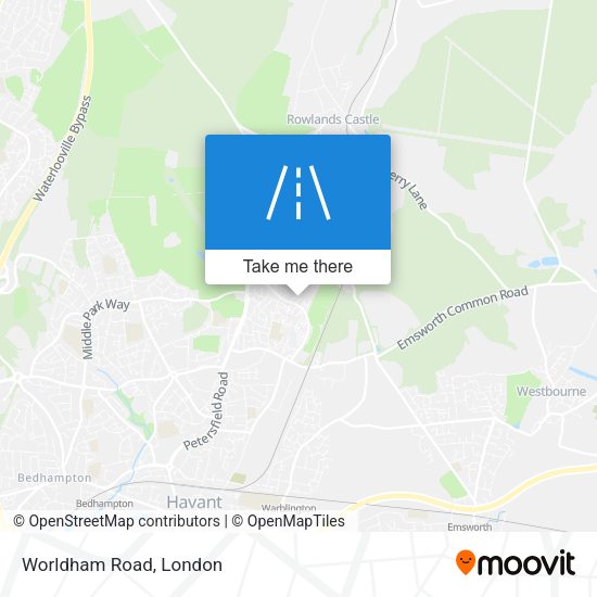 Worldham Road map