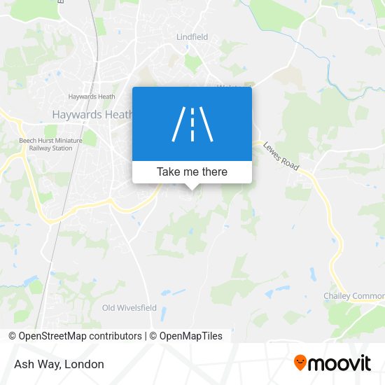 Ash Way map