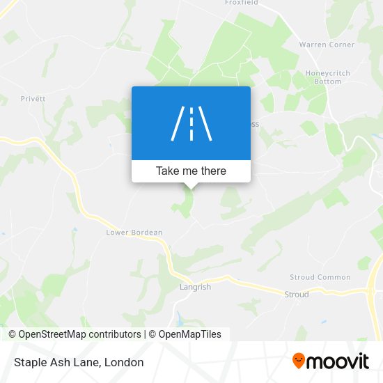Staple Ash Lane map