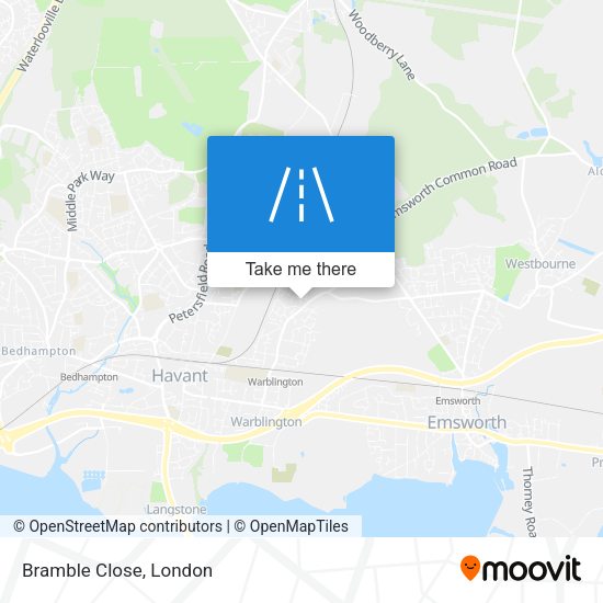 Bramble Close map