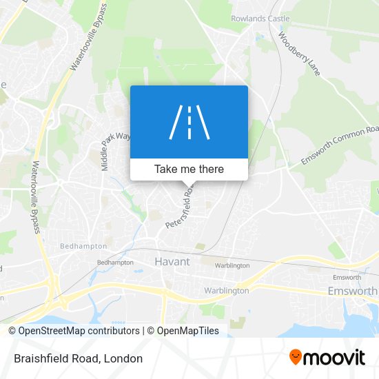 Braishfield Road map