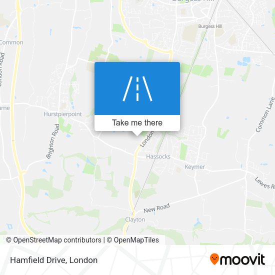 Hamfield Drive map