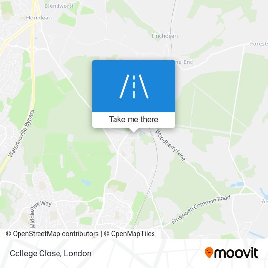 College Close map