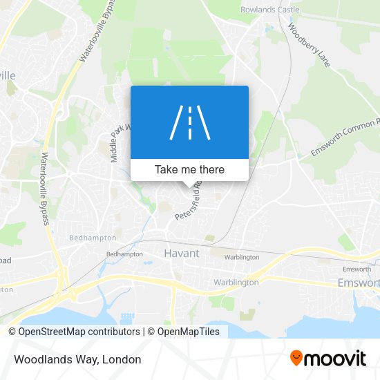 Woodlands Way map