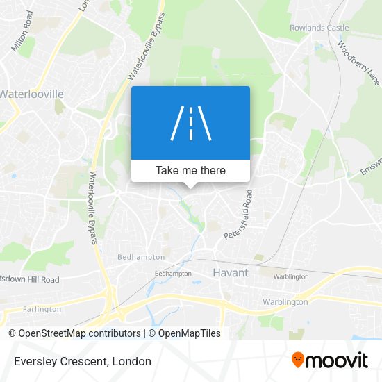Eversley Crescent map