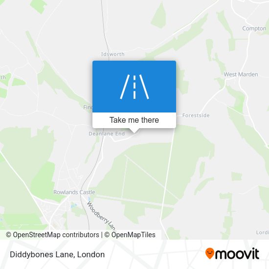Diddybones Lane map