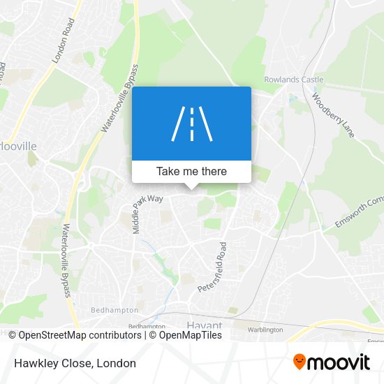 Hawkley Close map