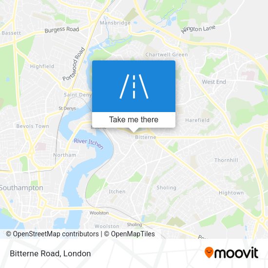 Bitterne Road map