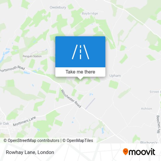 Rowhay Lane map