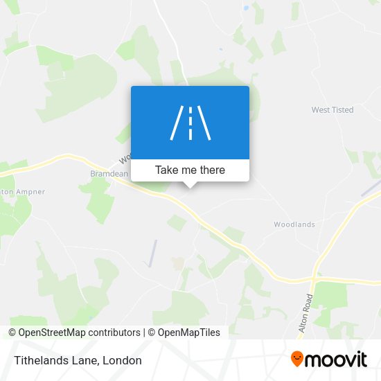 Tithelands Lane map
