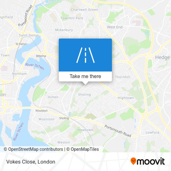 Vokes Close map