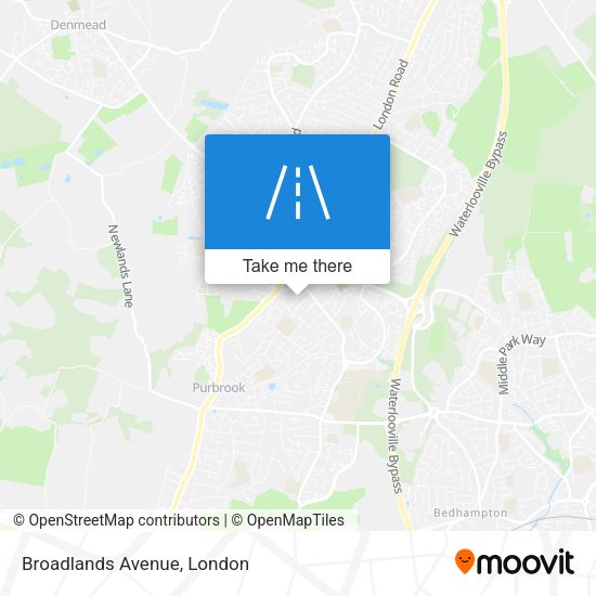 Broadlands Avenue map