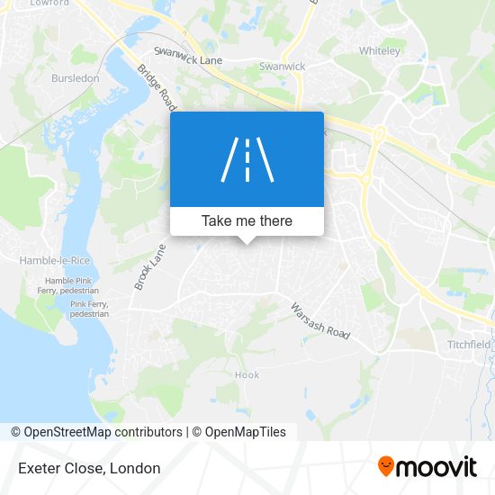 Exeter Close map