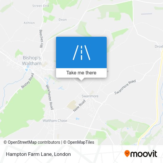 Hampton Farm Lane map