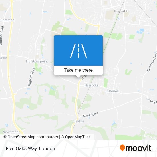 Five Oaks Way map