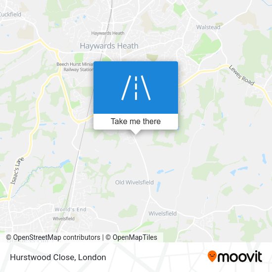 Hurstwood Close map