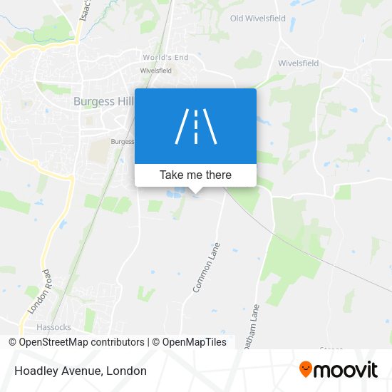 Hoadley Avenue map