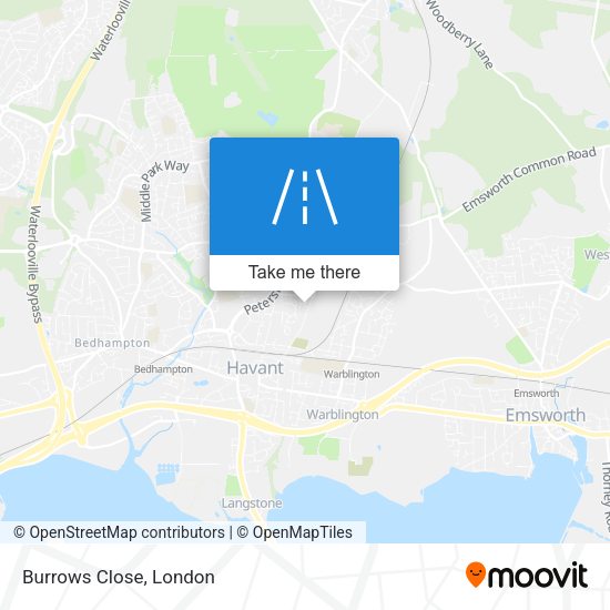 Burrows Close map