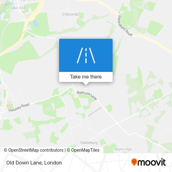 Old Down Lane map