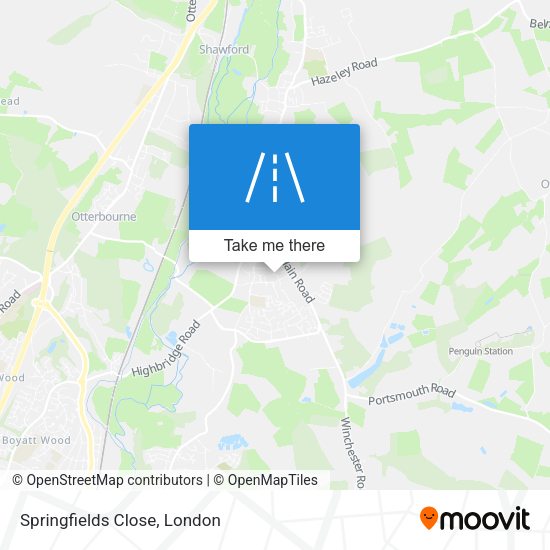 Springfields Close map