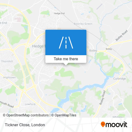 Tickner Close map