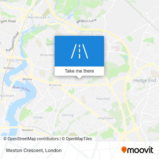 Weston Crescent map