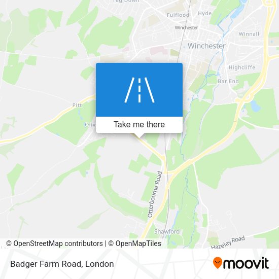 Badger Farm Road map