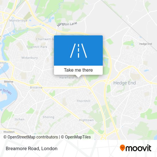 Breamore Road map