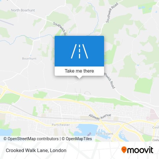 Crooked Walk Lane map