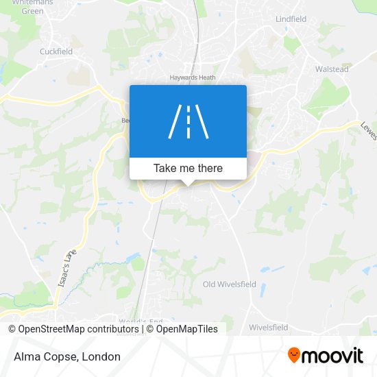 Alma Copse map