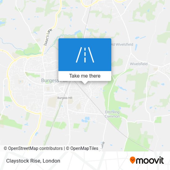 Claystock Rise map