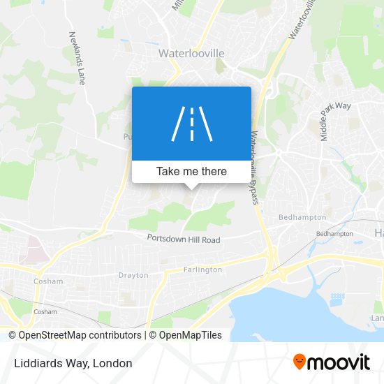 Liddiards Way map