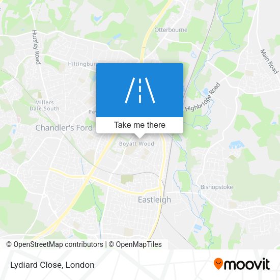 Lydiard Close map