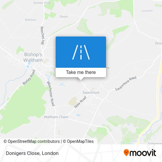 Donigers Close map