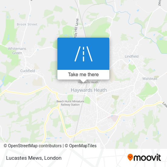 Lucastes Mews map