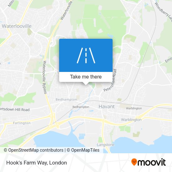 Hook's Farm Way map